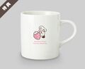Souvenir mug given to those who bought the "Café au lait art" drink during chapter 2 of Kirby Café Hakata