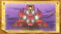 Screenshot from the "Halcandra - A New Enemy" cutscene in Kirby's Return to Dream Land Deluxe