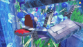 Kirby defeating Crystal Tortuilding using Spring Mouth