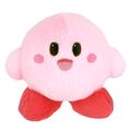 Plushie of Kirby from "Roly-Poly Friends" merchandise series, manufactured by San-ei