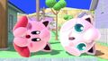 Kirby and Jigglypuff rolling together