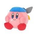 Plushie of Kirby with the Bandana Waddle Dee costume from the "Kirby's Gourmet Festival" merchandise line, by San-ei