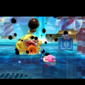Flotzo Borg attempting to attack a swimming Kirby