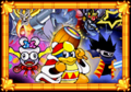 Dark Mind appears in this graphic in Kirby: Squeak Squad (upper-left)