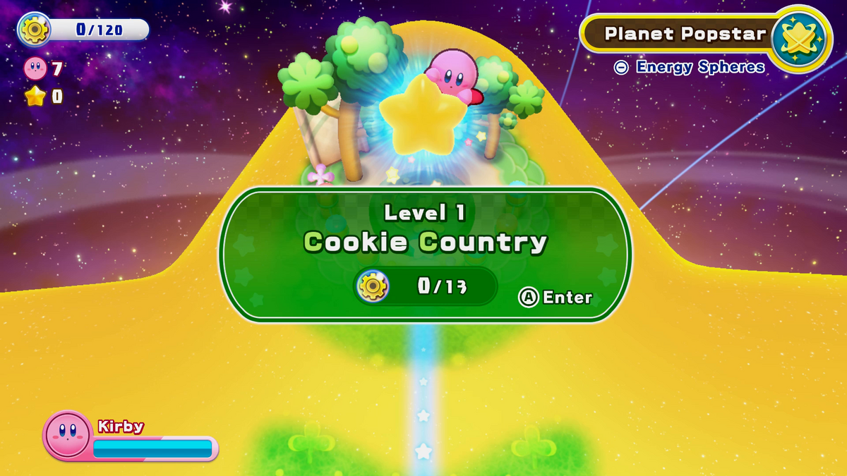 Kirby's Return to Dream Land Deluxe Energy Spheres: Level 3 Onion Ocean  locations