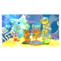 Heroes in Another Dimension credits picture from Kirby Star Allies, featuring Susie admiring statues of herself