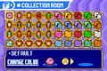 Screenshot of the completed Collection Room from Kirby & The Amazing Mirror, with the Notes in the upper-right corner.