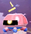 Dubior 2.0 in Kirby: Planet Robobot. Similar in appearance to its EX form, but has blue tips on its bottom frills instead of red.
