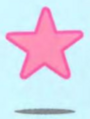 A pink Point Star that has been claimed by Kirby