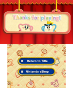 Demo completion screen