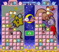 Kirby battling Gryll in Story mode