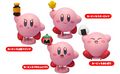 Corocoroid Kirby figures made by Good Smile Company, featuring a rice ball