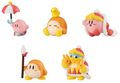 Gashapon figurines from the "Kirby of the Stars PUPUPU FRIENDS" merchandise line
