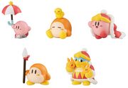 Gashapon figurines from the "Kirby of the Stars PUPUPU FRIENDS" merchandise line