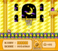 Kirby is prompted to pick up the Sword tossed to him by Meta Knight before his boss fight in Kirby's Adventure