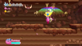 Kirby using a Prism Shield in Cookie Country - Stage 4