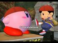 Kirby's Adventure Mode congratulations screen