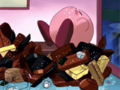 Kirby acts as a voluntary expired food disposal for Tuggle.
