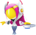 Susie with her visor on from Kirby: Planet Robobot