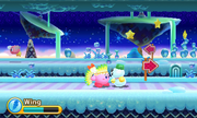 Kirby invades Chilly's personal space.