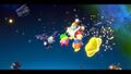A Warp Star appears to take Kirby and friends home.