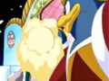 King Dedede pies Escargoon to get even with him.