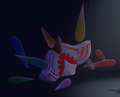 The Dragoon in the Retirement screen in Kirby Air Riders