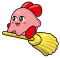 Artwork of Clean + ChuChu from Kirby's Dream Land 3