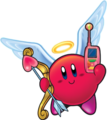 Artwork of red Cupid Kirby from Kirby & The Amazing Mirror