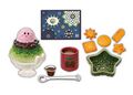 "Shaved Ice" miniature set from the "Kirby Japanese Tea House" merchandise line, featuring a Star Block cookie