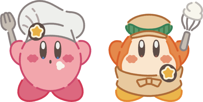 File:Kirby & Waddle Dee - Kirby Café.png