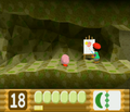 Adeleine paints an Invincible Candy for Kirby to make use of.