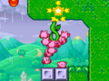 The Kirbys pull on a Jerkweed to access the main entrance of the cave while some apples above lead to an alternate path