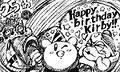 Miiverse illustration commemorating Kirby's 25th birthday