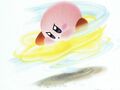 Kirby performing a Quick Spin