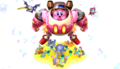 Key artwork for Kirby: Planet Robobot, featuring the mechanized Planet Popstar