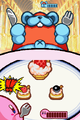 Three types of cake appear to Kirby's surprise