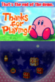"Thanks for playing!" message