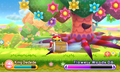 King Dedede attempting to batter Flowery Woods DX during its spinning attack