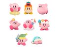 Figurines from the "Kirby Friends" merchandise line, featuring Beam Kirby