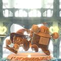 Gryll is featured alongside Brobo (from Kirby's Block Ball) in this Stone sculpture in Kirby Star Allies