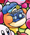 Waddle Dee with a camera in Find Kirby!! (Apple Forest)