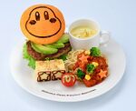 Kirby Cafe Waddle Dee Hamburger and Meat Sauce Pasta with steamed vegetables.jpg