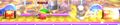 Screenshot of Kirby standing between two Crackers in different stages of activation