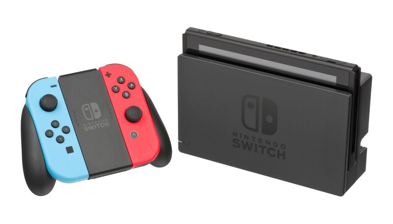 File:Nintendo Switch console with dock and joy-cons.jpg