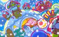 Illustration from the Kirby JP Twitter commemorating Christmas in 2016