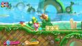 Yo-Yo Kirby shows a rampaging Nruff some tricks.