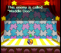 Waddle Doo is introduced in the Dyna Blade beginner's show in Kirby Super Star.