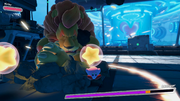 Leongar slamming the ground with his fists