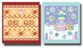 Hand Towels from the "Kirby Pupupu Train" 2016 events, featuring Scarfy on the "Good Night" one
